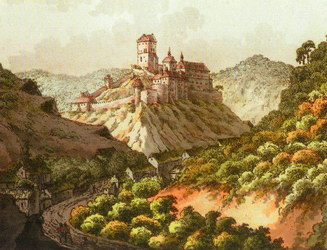 Замок Карлштейн в конце 18 века