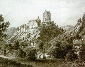 Замок Карлштейн в 19 веке