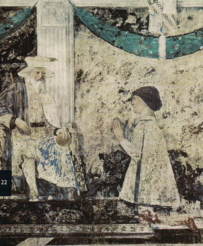 «Сигизмундо Малатеста в ногах у Святого Сигизмунда», фреска Пьеро делла Франческо