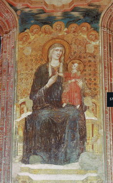 Фреска «Мадонна с Младенцем» в церкви Сант-Августино в Римини