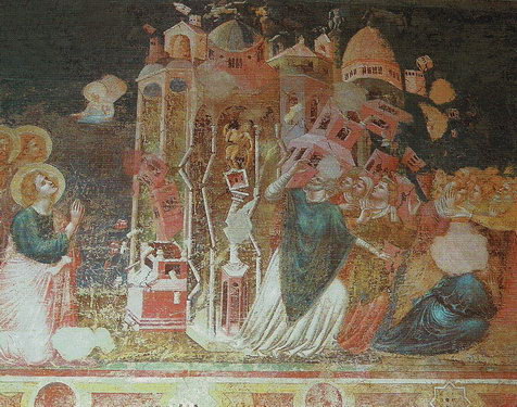 Фреска «Чудо воскресения Друзиана» в церкви Сант-Августино в Римини