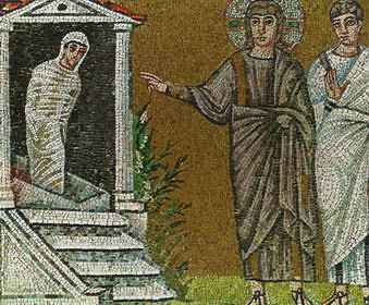 Мозаика «Воскрешение Лазаря» в Сант-Аполлинаре-Нуово