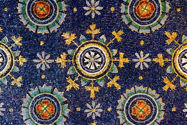 Фрагмент мозаичного убранства сводов мавзолея Галлы Плацидии в Равенне