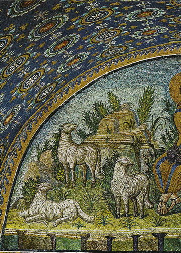 Мозаика «Добрый Пастырь» в мавзолее Галлы Плацидии
