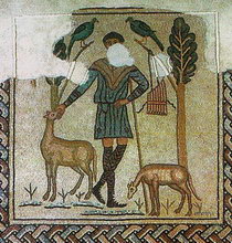Напольная мозаика «Добрый пастырь» в музее Дом с каменными коврами