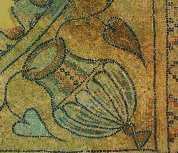 Фрагменты напольных мозаик в музее Дом с каменными коврами