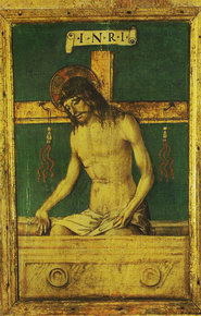 «Смерть Христа и Святые», фрагмент, школа области Марке, XV век