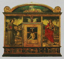 «Смерть Христа и Святые», школа области Марке, XV век