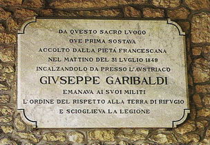 Мемориальная доска в честь роспуска Первого римского легиона в 1849 году