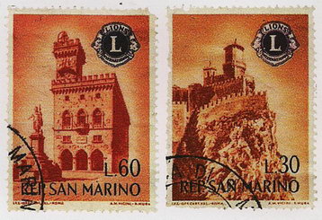 Старые почтовые марки Республики Сан-Марино