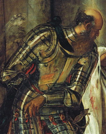 Наёмный убийца, фрагмент полотна Якопо Тинторетто «Коронование терновым венцом»