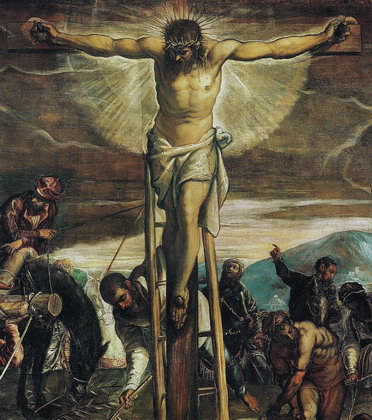 Христос на Кресте, фрагмент полотна Якопо Тинторетто «Распятие»