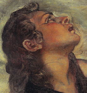 Мария Магдалина, фрагмент полотна Якопо Тинторетто «Распятие»