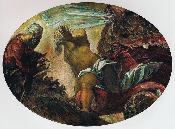 Плафон работы Якопо Тинторетто «Иона, выходящий из чрева кита»