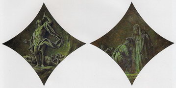 Плафонные вставки Джузеппе Анджели «Самсон, добывающий воду из челюсти осла» и «Самуил и Савл»