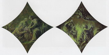 Плафонные вставки Джузеппе Анджели «Спасение Моисея» и «Три отрока в пещи огненной»