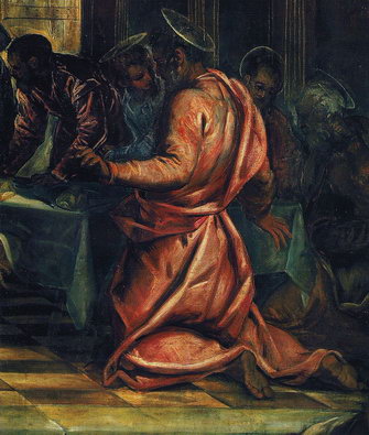 Группа апостолов, фрагмент полотна Якопо Тинторетто «Тайная вечеря»