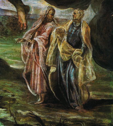 Пророки Моисей и Илия, фрагмент полотна Якопо Тинторетто «Вознесение»