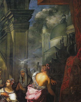 Вид Венеции, фрагмент полотна Пьетро Негри «Мадонна спасает Венецию от чумы 1630 года»
