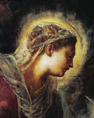 Дева Мария, фрагмент полотна Якопо Тинторетто «Поклонение волхвов»