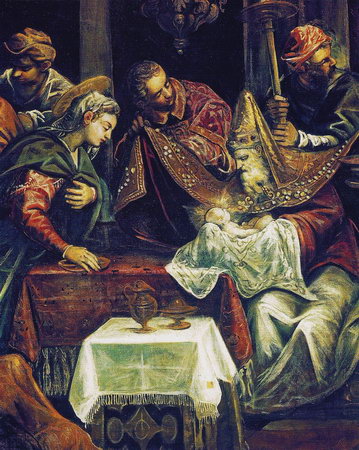 Младенец Иисус, фрагмент полотна Якопо Тинторетто «Обрезание»