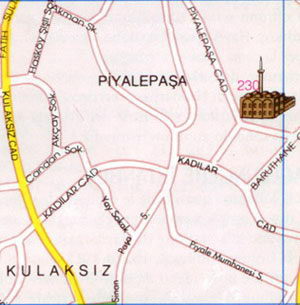 Карта Стамбула - Пийале-паша, Кулаксыз, Куртулус, Бейоглу