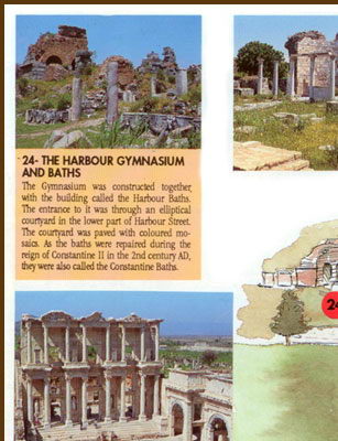 Карта Эфеса - порт Эфеса, портовый проспект Аркадия, церковь святой Девы Марии
