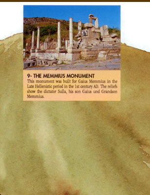 Карта Эфеса - проспект Куретов, ворота Геракла
