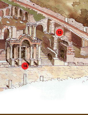Карта Эфеса - проспект Куретов, храм Адриана