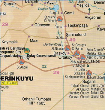 Карта Каппадокии - 
