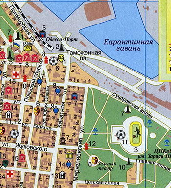 Карта районы Одессы