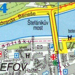 Карта Праги - Исторический центр Праги, Гаштал, Нове Место, Старе Место