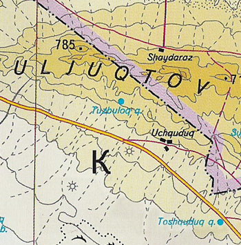 Карта Бухарской области - 
