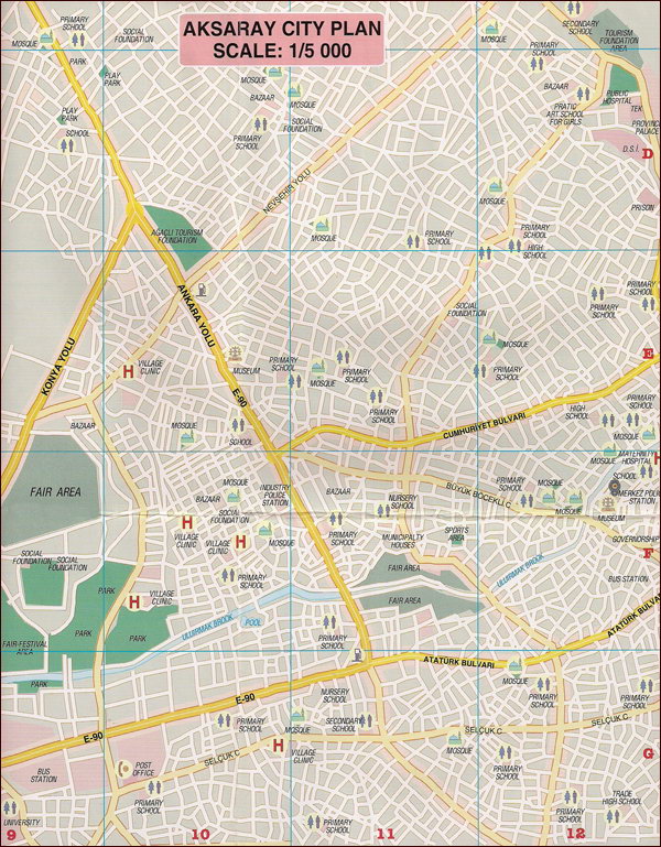 Карта города Аксарай