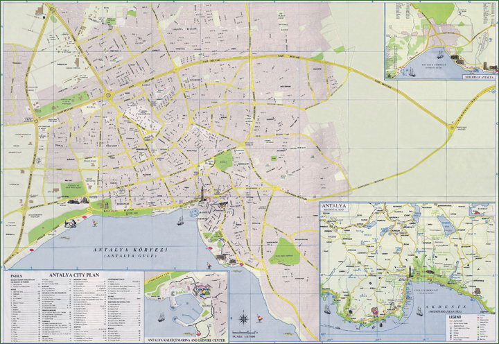 Карта города Анталия