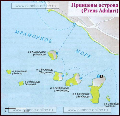 Карта Принцевы острова Адалары