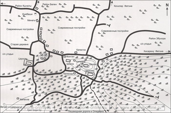 Карта деревни Каякой