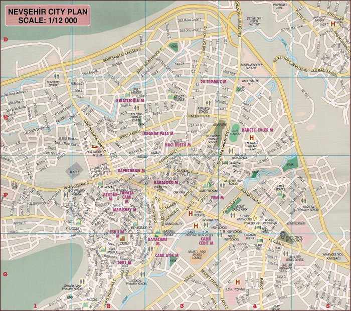 Карта города Невшехир