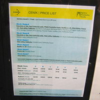 Прайс-лист на посещение Пражского Града (цены июнь 2006 года)