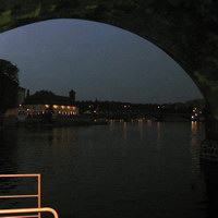 Ночные виды из-под Карлова моста