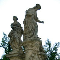 Св.Иво (покровитель юристов) и Фемида решают спор между матерью и сыном