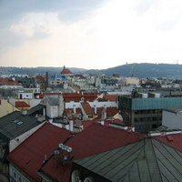 Вид на Старе Место и Петржин с Пороховой башни