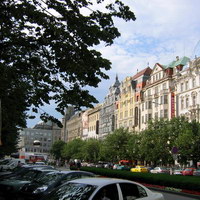 Вацлавская площадь - вид на восточную её часть