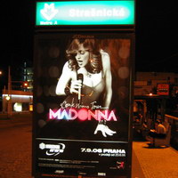 Афиша концерта Мадонны в Праге