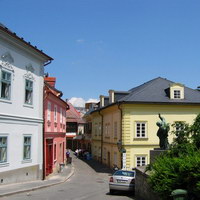 Улица Барборска - выход на террасу перед Иезуитским колледжем